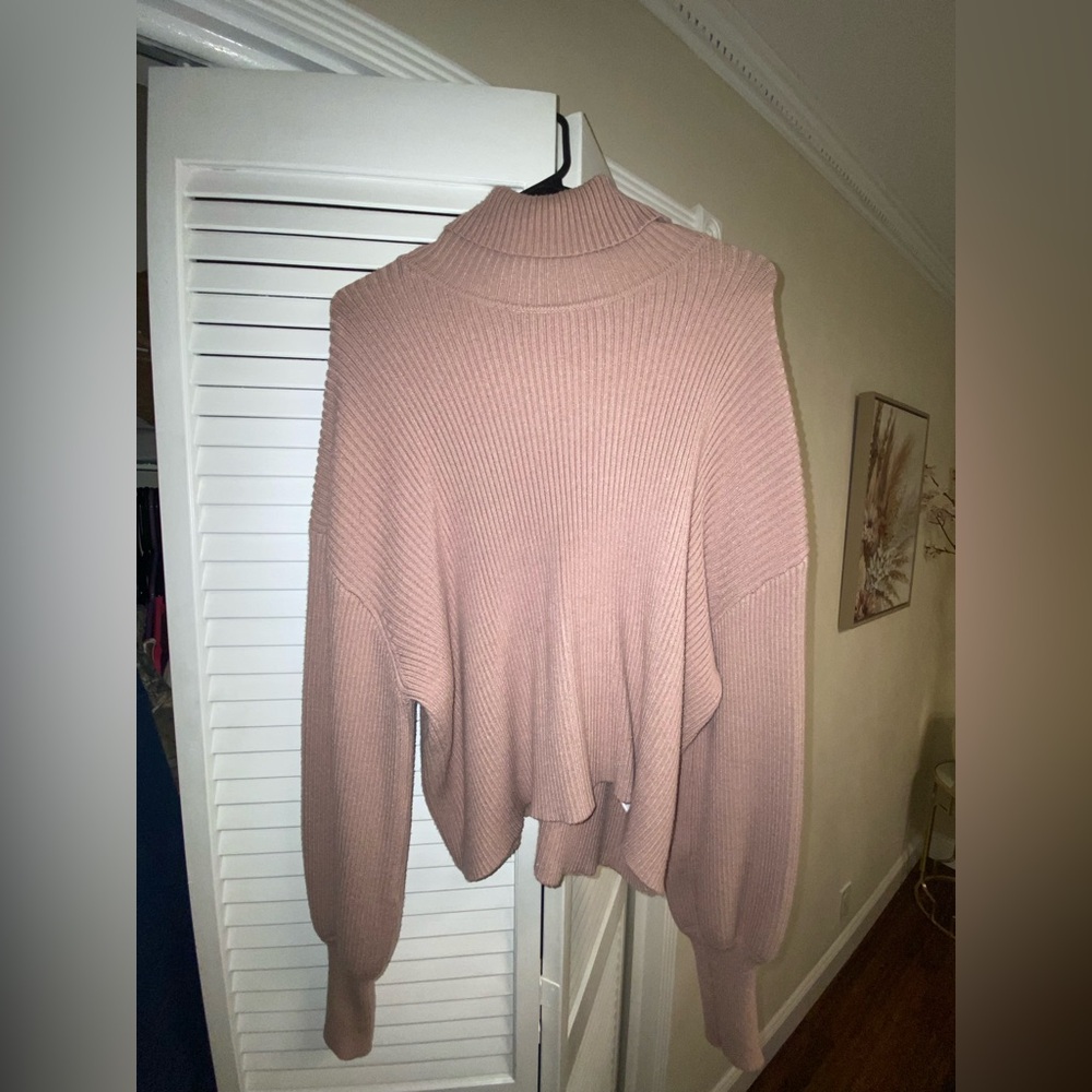 Mauve Pink Turtleneck Sweater from Express